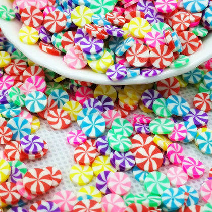 Round Mixed Color Polymer Clay Fake Candy Slime fillers