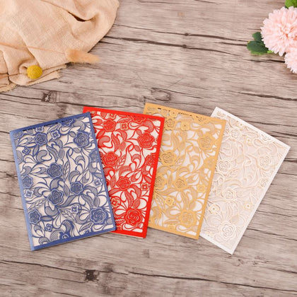 Elegant Laser Cut Wedding Invitations Card Lace Flora Greeting Cards