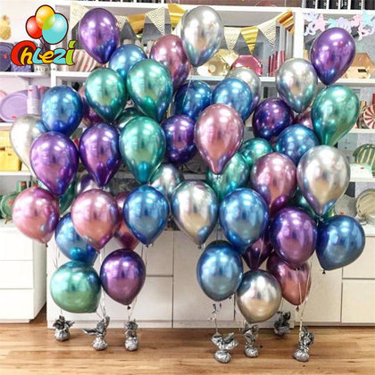 Metallic Latex Balloons 5/10/12 inch Gold silver Chrome Balloon