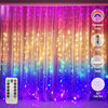 LED Rainbow Curtain Fairy Icicle Lights String Lights