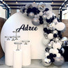 Silver 4D Balloons Garland Arch  Gray White Black Balloon