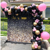 Black Pink Balloon Garland Kit as Backdrop