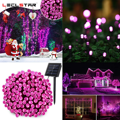 Outdoor Lighting String 100 LED Solar Garden Light