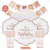 Rose Gold Happy Birthday Banner Adult Happy Birthday Party Decor