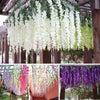 Wisteria Artificial Flower Rattan Wreath Arch Wedding Home Garden