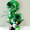 Jungle Dinosaur Party Balloons 30Inch Green Number Foil Balloon