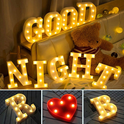 Luminous Lights LED Letter Night Light Creative  Alphabet Number