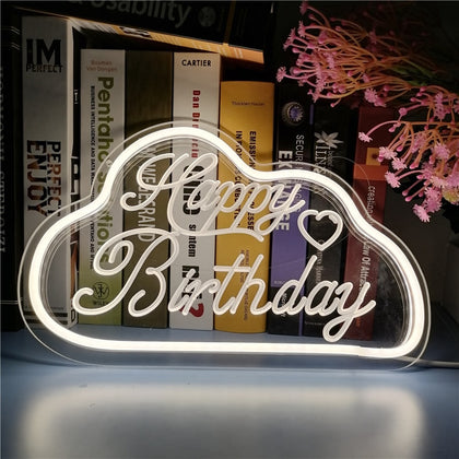 Happy Birthday Decoration Neon Sign Custom Led Light