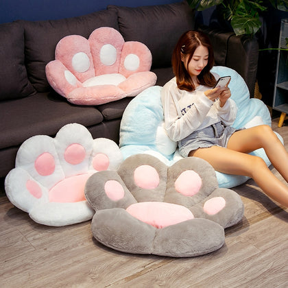 Cute Cat Paw Plush Chair Cushion Animal Child Seat Cushion