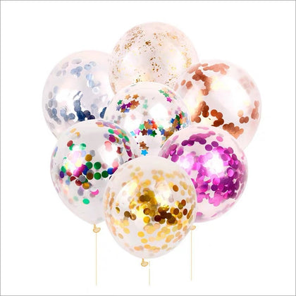 12 inch transparent balloon birthday party confetti latex balloon