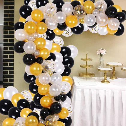 Black Gold Balloon Garland Kit Party Supplies Decoration