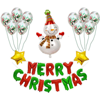 Merry Christmas Letter Aluminum Foil Balloons Christmas Decorations