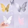 Gold Silver Pink White Shiny Butterfly Name Cards